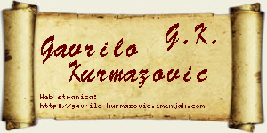 Gavrilo Kurmazović vizit kartica